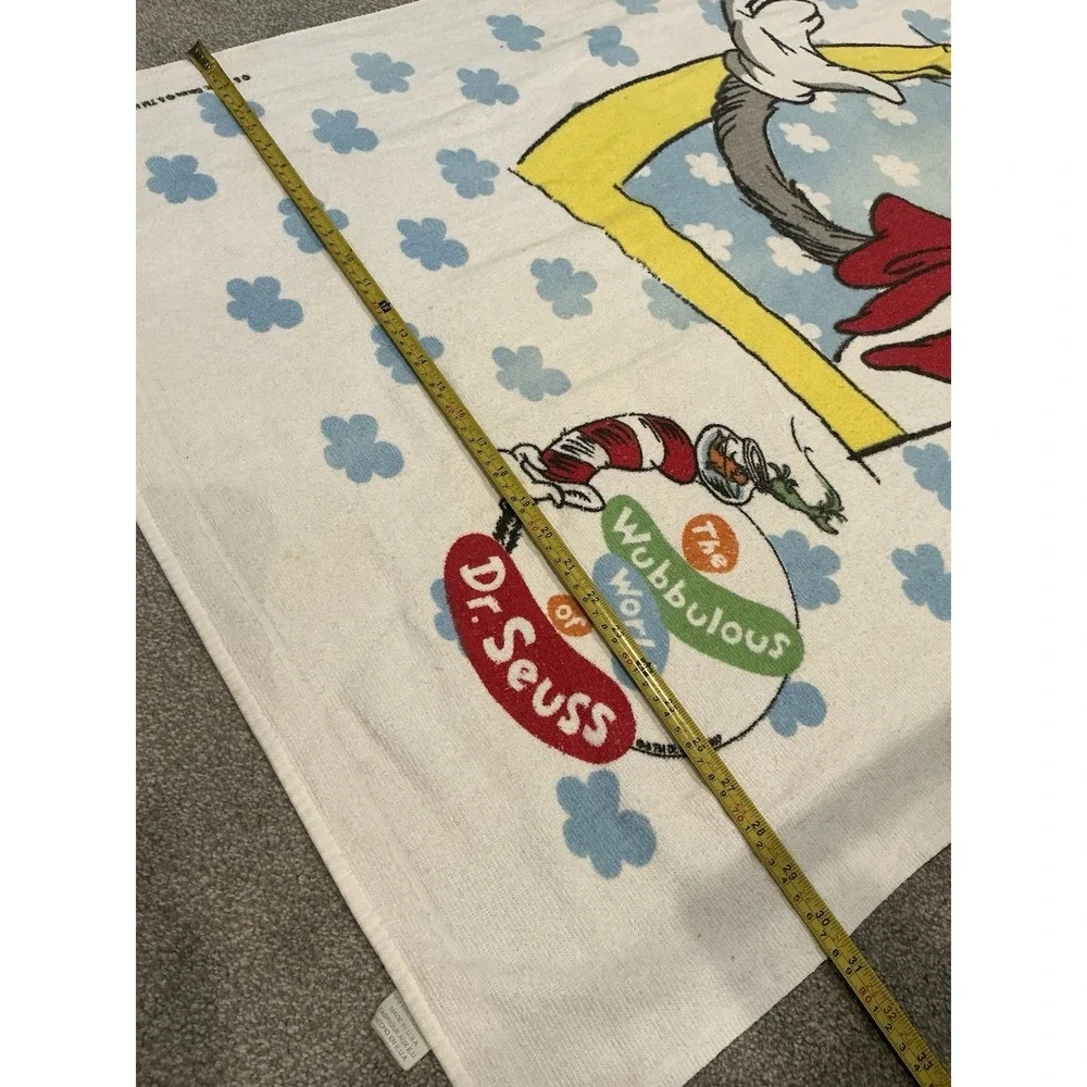 Vintage Dr Seuss Cat In The Hat Towel Made USA Jay Franco